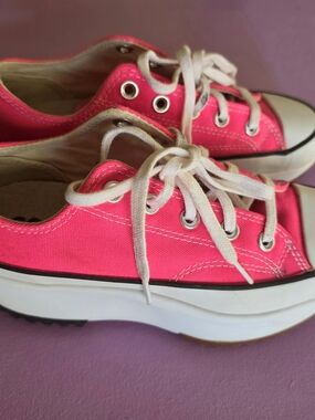 Neon Pink Converse platform